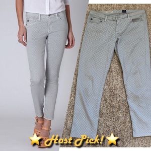 AG Adriano Goldschmied gray polka dot